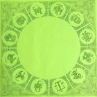 Vintage Eaton Stationary Zodiac Wheel Letter Paper Qty 5 Green Astrology 70s