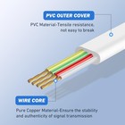 Phone Extension Cord 25 Ft  Telephone Cable With Standard Rj11 Plug And 1 In-   