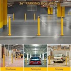 New Garvee 36 Inch Safety Bollard 6 Packs Yellow Steel Barrier Post