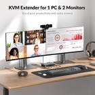 Hdmi Usb Kvm Extender Dual Monitor Over Cat5e 6 6a 7 Up To 1080p 60hz 197ft