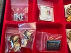 Vintage Lot 45 Various Political Pinback Campaign Election Pins In Glass Case