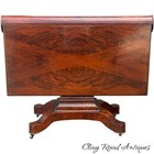 Antique Classical Sutherland Table Flame Mahogany 1830 Narrow Drop Leaf