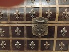 Vintage Leather And Brass  Storage And Nestle Trucks  3 Piece Set 