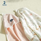 Baby Hooded Towel 2 Pack     Ultra Soft   Absorbent Cotton Blend Terry  34 x34 