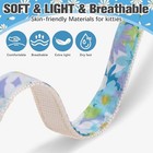 Cat Harness Leash Set Bow Knot cats Escape Girl Cats Bunny Rabbit Small Dog blue