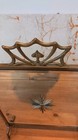 Antique Victorian Art Nouveau Brass Framed Bevelled Edges Starburst Fire Screen