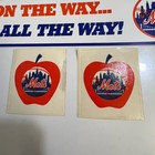 Vintage 1980 s New York Mets Bumper Sticker And 2 Big Apple Stickers