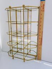 Brass Glass 16 t Mirrored Curio Display Case Cabinet 12 Cubbies - Free Standing