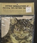 Tabby Cat Antique Reproduction 1876 Pattern 14  Toy Pillow Cut Stuff Sew Vtg
