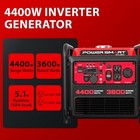 Powersmart 4400w Inverter Generator  223cc Ohv Engine  120v 12v Output  Recoil