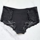 Pink Victoria s Secret Lace-trim No-show Cheeky Panty Pure Black Size S m l xl