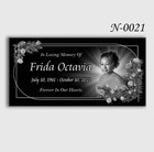 12x24x0 45 Inch Human Headstone  Tombstone  Grave Marker  Diamond Engraved