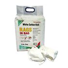 Recycled White Knit T-shirt Cotton Cloths Rags - 600 Lbs  Pallet 120x5 Lbs  Bags