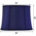Blue Lamp Shades Set Of 2 12 x14 dx10 h Medium Drum Lampshades Decor