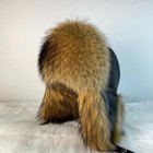 Men s Real Raccoon Fur Hat Russian Ushanka Trapper Hat Real Leather Warm Ski Cap