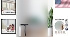 Frosted Glass Window Film  Static Cling Privacy Cover  35 4in X 8 2ft