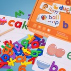 Wooden Cardboard English Spelling Alphabet Game Early Education Educational Toy