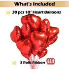 30 Pcs Red Heart Balloons 18  A Bunch Of Heart Love Foil Helium Balloons  Hel