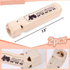 Lovestown 2pcs Kids Wooden Train Whistles  Train Whistle 4-tone 7 3  Toy Wood Wh