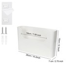 Pouyrba Wall File Holder - White Plastic Mount Organizer For White 