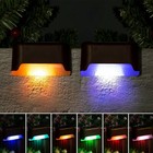 8pcs Led Solar Deck Lights Garden Waterproof Lamps Outdoor Stairs Fence Lights