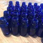 Cobalt Blue Round Glass Bottle - 15 Ml  1  2 Oz  Without Dropper