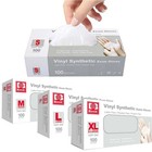 Disposable Vinyl Gloves  Latex Free Powder Free  Clear Food Safe Gloves S M L