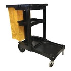 Rubbermaid Commercial Fg617388bla 32 Gal  Janitor Cleaning Cart W  Zippered Bag