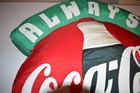 Vintage 1993 Always Coca-cola Large Pillow  Round  24x20     W  Coke Bottle  Rare