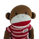 Dan Dee Jumbo 40  Sock Monkey Stuffed Animal W Striped Shirt Collector s Choice