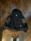 Carhartt J130 Hooded Full Zip Insulated Jacket W  Pockets Brown Mens M