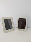 Vintage Belleek Shamrock Basketweave Parian China 5x7 Picture Frames - Set Of 2