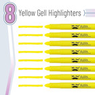 - No Bleed Gel Bible Highlighters  Yellow  Pack Of 8