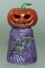 Halloween Thimble - Pumpkin By Blas Servin Paraguay Hand Sculpted  04