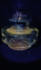 Antique Manganese Oil Lamp Mercury Glass Reflector Wrought Iron Wall Mount