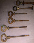 Nice Group  3 Pair   Antique  Decorative Bolts  Originally Mirror Bolts
