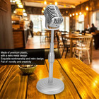 Vintage Microphone Prop Model With Adjustable Stand  Old Fashioned Desktop Micro