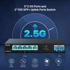2 5gb Switch  7-port Ethernet Switch  5 X 2 5g Ports   2 X 10gb Sfp  Slots  5   