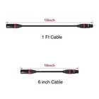 Rannsgeer 6 Inch Xlr Male To Female Microphone Cable  2-pack  R7200