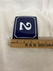 Vintage Style Blue Enamel Porcelain French House Number Door Steel Metal Sign 2