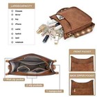 Women s Shoulder Handbags Fashion Vegan Leather Crossbody Bag Ca01-brown