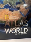 National Geographic Atlas Of The World Tenth Edition Hardcover Large Book W  Map