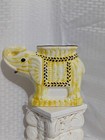 1976 Signed On Base  Elephant Ceramic Planter Figurine No Chips cracks 