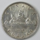1936 Canada King George V Silver Dollar Coin Almost Uncirculated