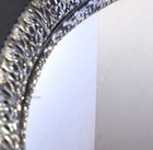 Vintage Mirror Vanity Tray Gold Tone Filigree Ornate Oval Perfume