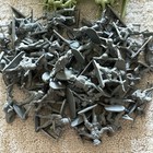 Vintage Matchbox Wwii Soldiers Lot Britain Japan Germany Plastic Army Men Vgc