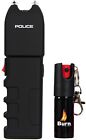 Police Stun Gun Burn Pepper Spray Combo Women Self Defense 928 Black