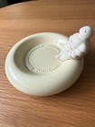 Michelin Man Bibendum Ashtray White Pottery Accessory Case No Box Used