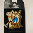 Disney Goofy Raking Leaves Fall Autumn Seasons 3d Moving Pin 