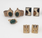 Vintage Lot Of Men s Jewelry 22 Cuff Links Tie Pins Tacks Clips  40  Pcs 